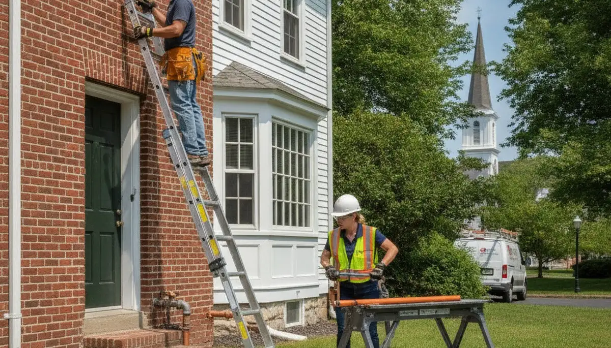 Professional plumber servicing a Mansfield, MA home for plumbing repair and leak repair tasks