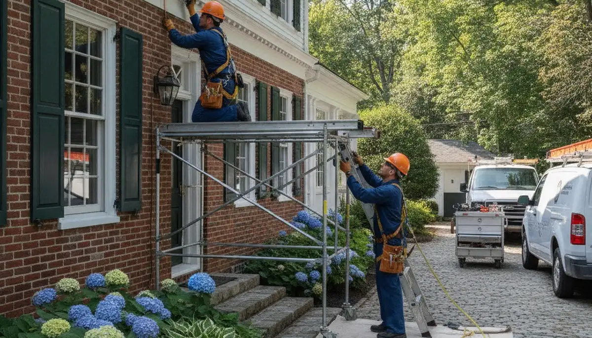 Plumber repairing a pipe in Mansfield, MA for local plumbing repair service