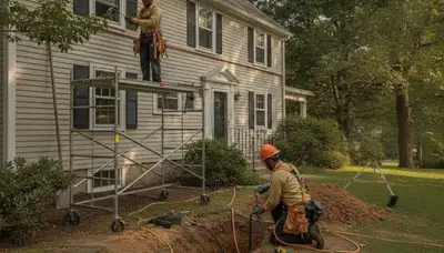 Mansfield, MA plumbing repair service van for residential drain and leak repairs