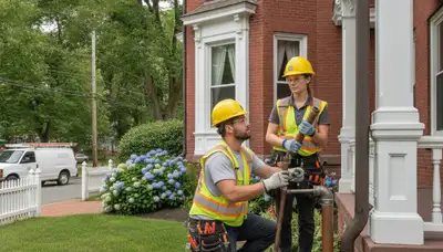Professional plumber providing repair service in Mansfield, MA for a local plumbing business