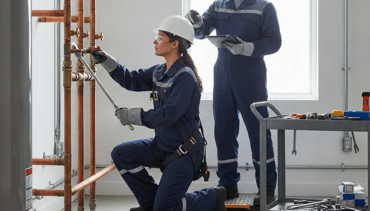 Mansfield, MA plumber repairing a residential pipe leak for local home plumbing service