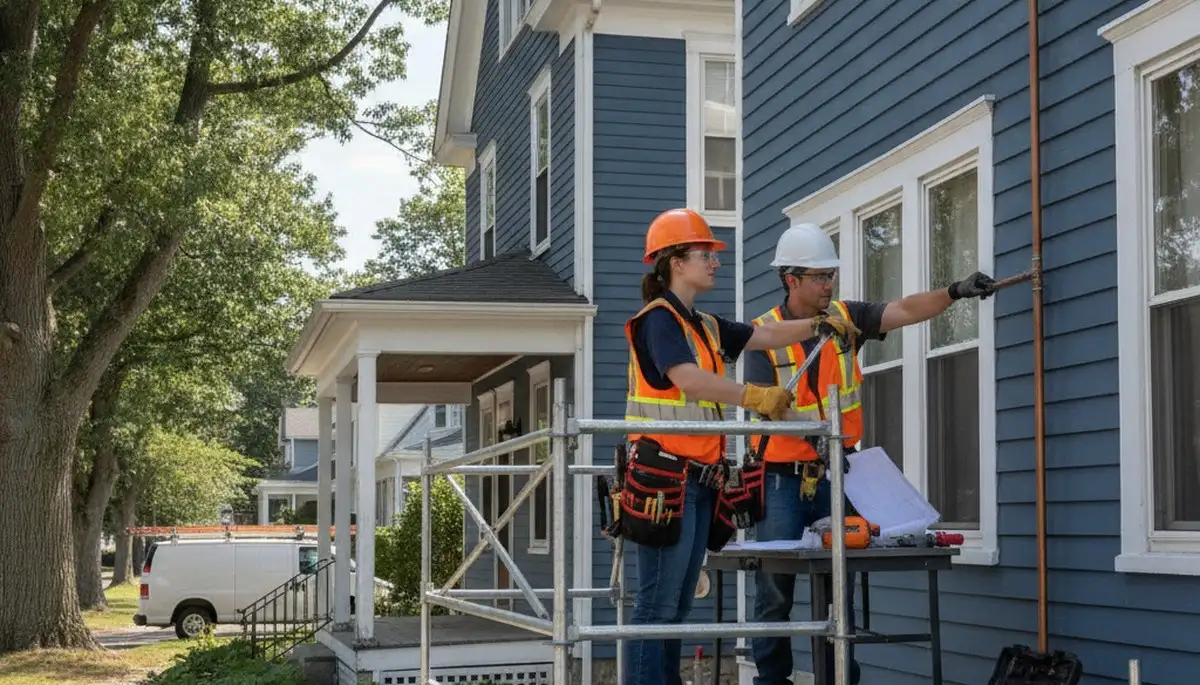 Mansfield, MA plumber repairing a pipe for local plumbing service
