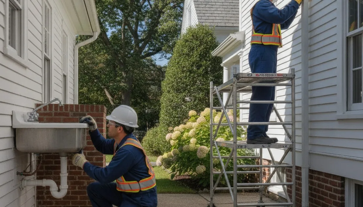 Professional plumber servicing a repair in Mansfield, MA for plumbing-repair customers
