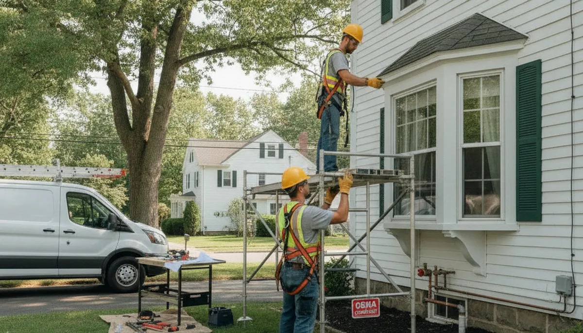 Professional Mansfield, MA plumber repairing a residential plumbing fixture