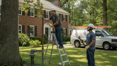 Professional plumber repairing a pipe in Mansfield, MA for reliable plumbing service