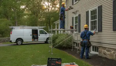 Mansfield MA plumber repairing a leaking pipe for a local plumbing service