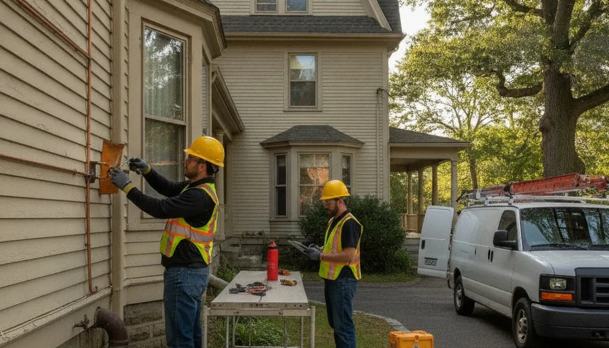 Mansfield, MA plumber repairing a residential leak for local plumbing repair service