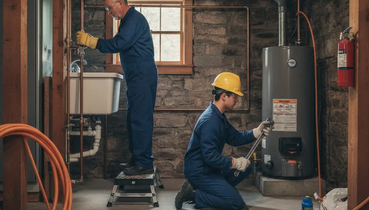Mansfield, MA plumber repairing a residential pipe for expert plumbing service