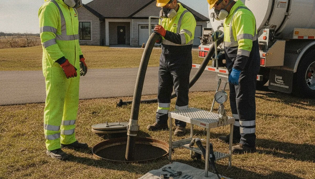 Septic tank cleaning service in Mansfield, MA for residential plumbing maintenance