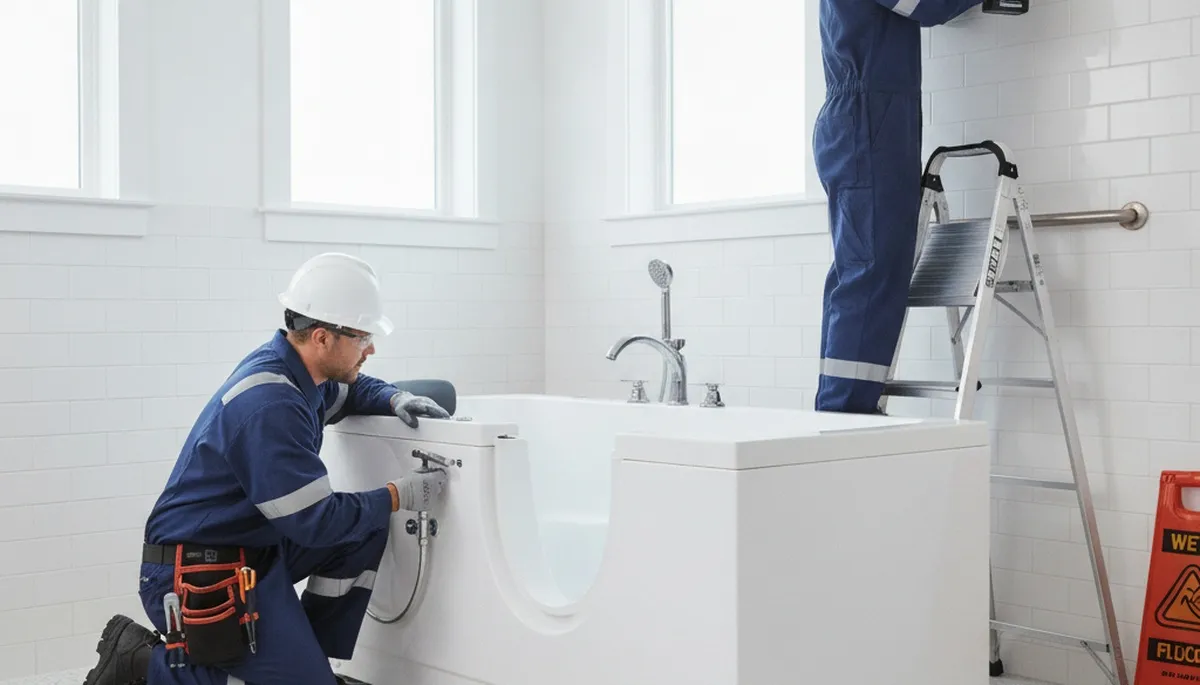 Walk-in tub installation for Mansfield, MA homes by On Call Plumbers